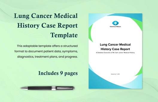 Lung Cancer Medical History Case Report Template
