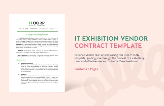 IT Exhibition Vendor Contract Template IT Exhibition Vendor Contract Template