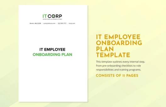 IT Employee Onboarding Plan Template