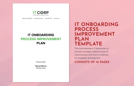 IT Onboarding Process Improvement Plan Template