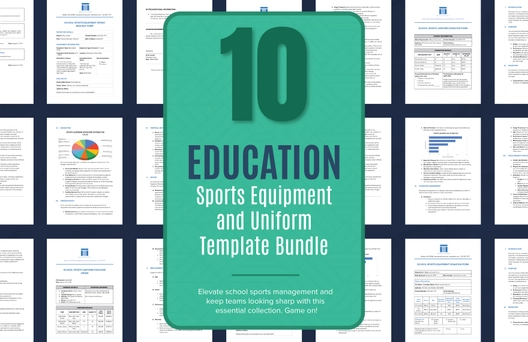 10 Education Sports Equipment and Uniform Template Bundle