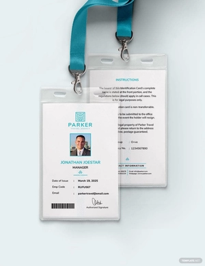 Travel Agency ID Card Template