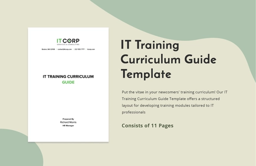 IT Training Curriculum Guide Template IT Training Curriculum Guide Template