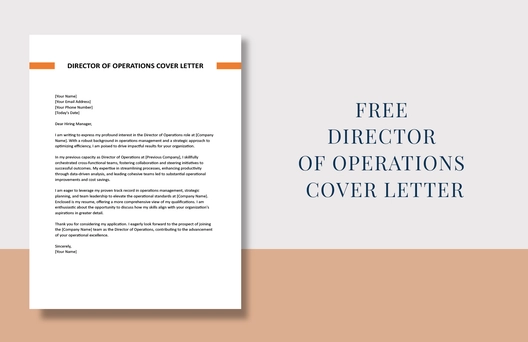 Director Of Operations Cover Letter