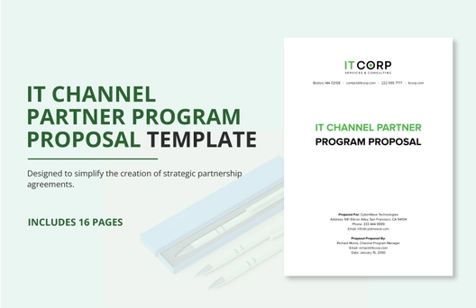 IT Channel Partner Program Proposal Template IT Channel Partner Program Proposal Template