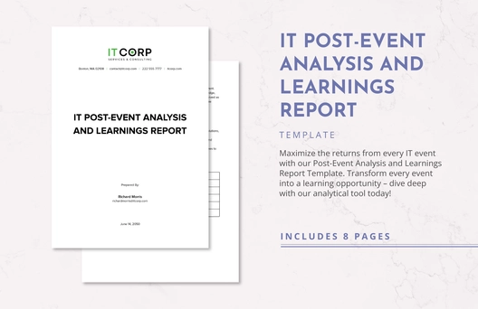 IT Post-Event Analysis and Learnings Report Template IT Post-Event Analysis and Learnings Report Template