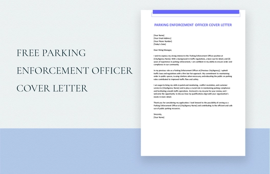 Parking Enforcement Officer Cover Letter