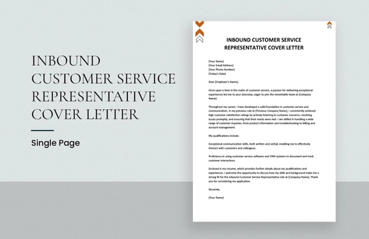 Inbound Customer Service Representative Cover Letter