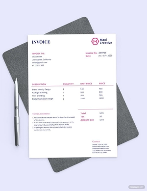 Creative Agency Invoice Template