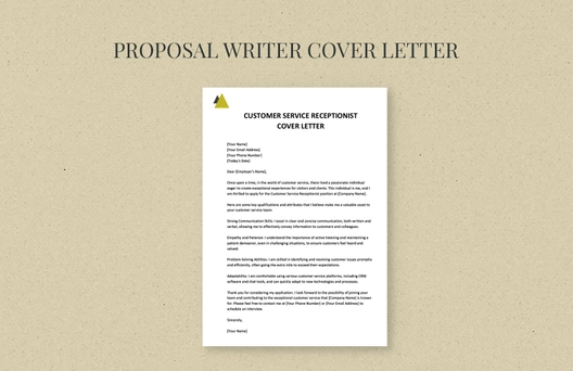 Customer Service Receptionist Cover Letter