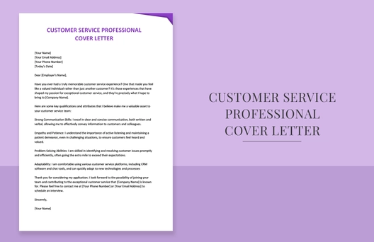 Customer Service Professional Cover Letter