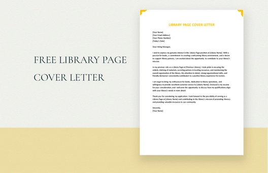 Library Page Cover Letter
