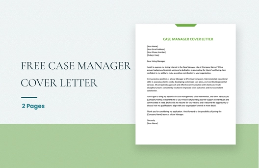 Case Manager Cover Letter