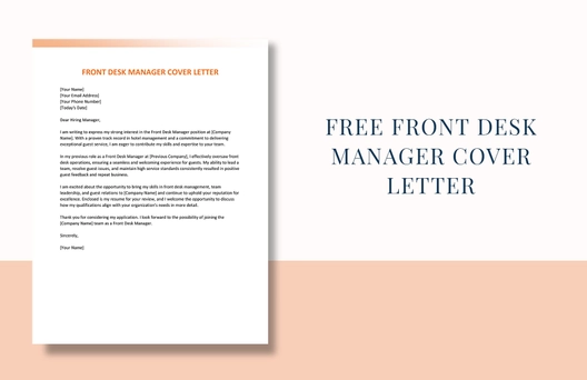 Front Desk Manager Cover Letter