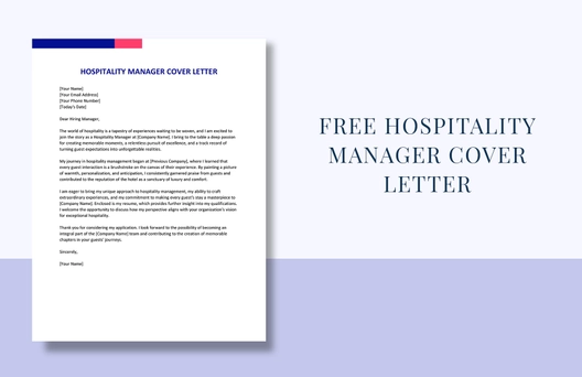 Hospitality Manager Cover Letter