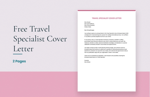 Travel Specialist Cover Letter