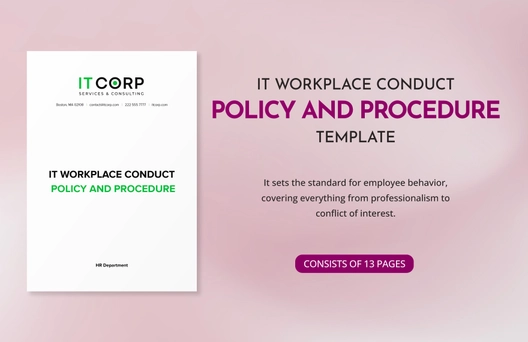 IT Workplace Conduct Policy and Procedure Template