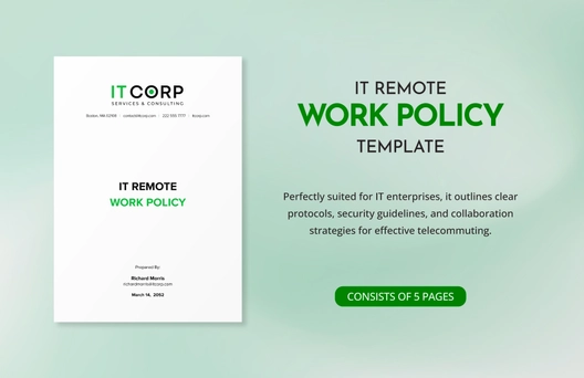 IT Remote Work Policy Template