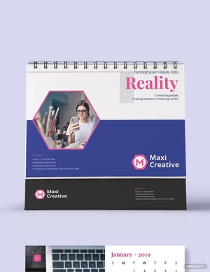 Creative Agency Desk Calendar Template