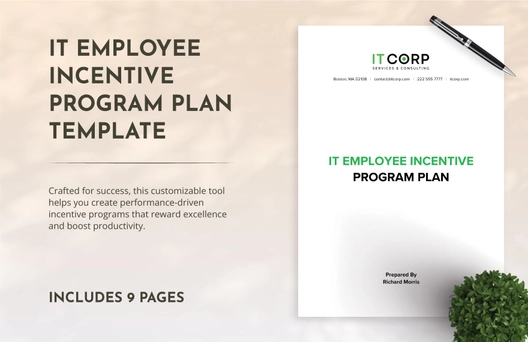 IT Employee Incentive Program Plan Template