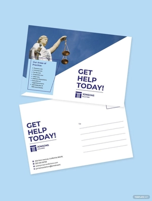 law Firm Post Card Template