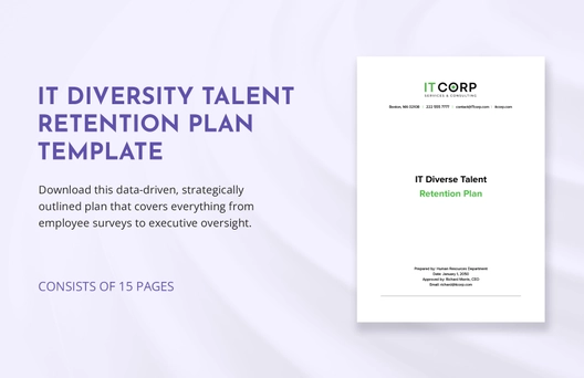 IT Diverse Talent Retention Plan Template