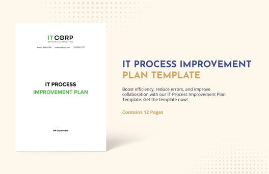 IT Process Improvement Plan Template