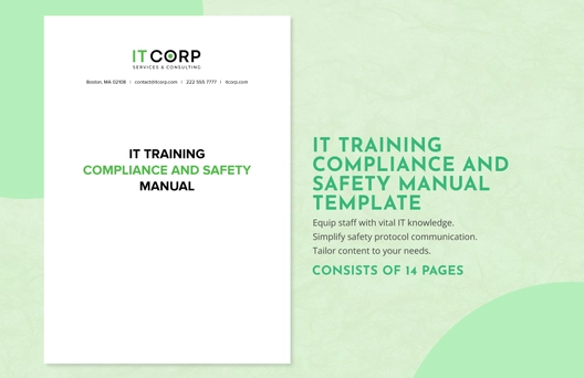 IT Training Compliance and Safety Manual Template