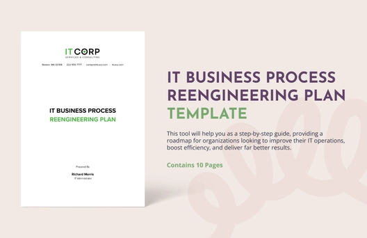 IT Business Process Reengineering Plan Template