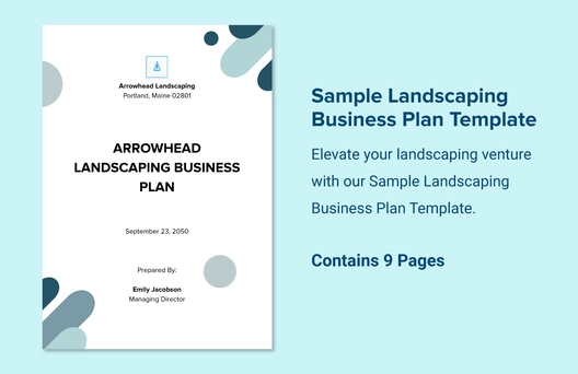 Sample Landscaping Business Plan Template