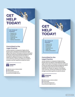 Law Firm Rack Card Template