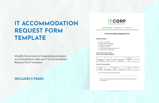 IT Accommodation Request Form Template