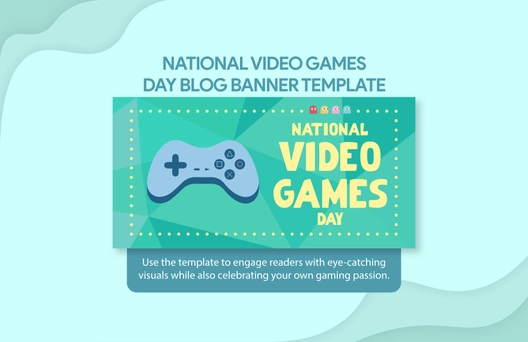 National Video Games Day Blog Banner Template