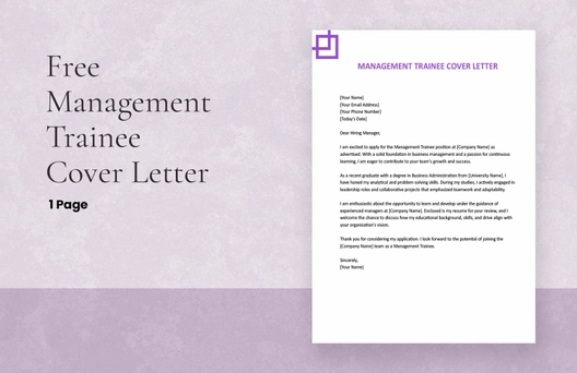 Management Trainee Cover Letter