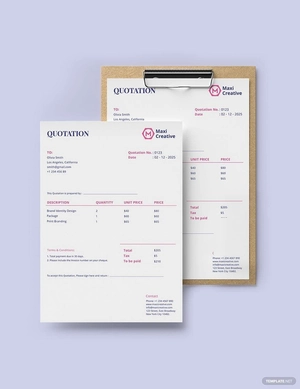 Creative Agency Quotation Template