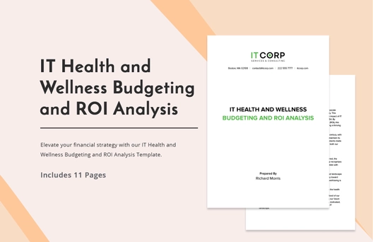 IT Health & Wellness Budgeting and ROI Analysis Template