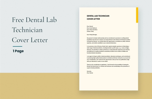 Dental Lab Technician Cover Letter