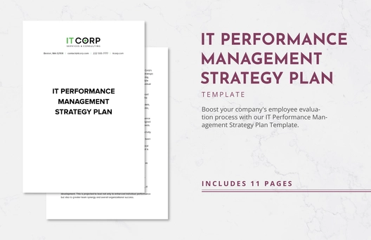 IT Performance Management Strategy Plan Template