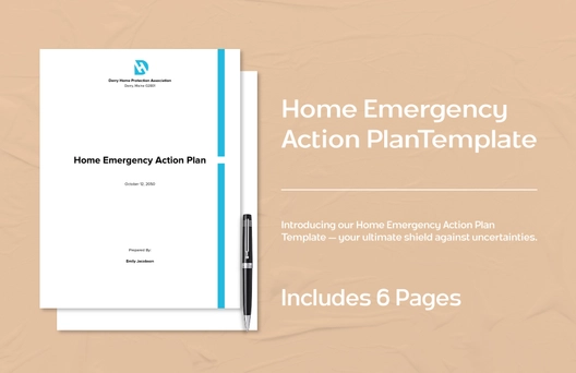 Home Emergency Action Plan Template