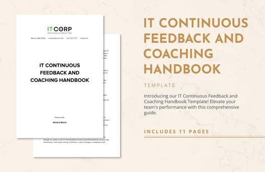 IT Continuous Feedback and Coaching Handbook Template IT Continuous Feedback and Coaching Handbook Template