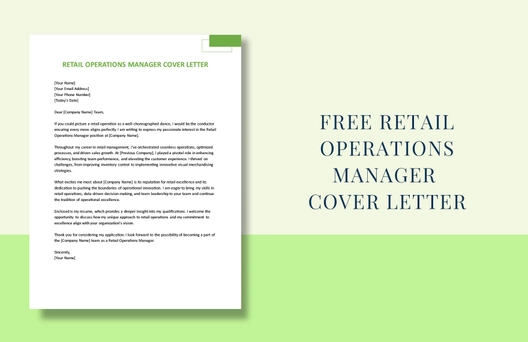 Retail Operations Manager Cover Letter
