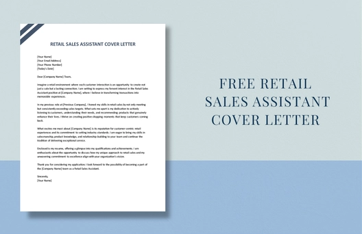 Retail Sales Assistant Cover Letter