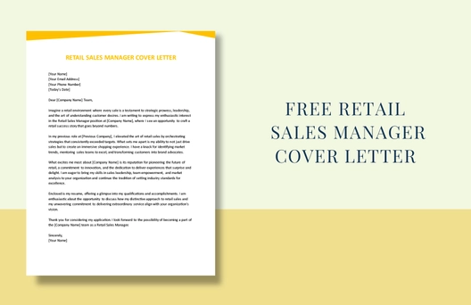 Retail Sales Manager Cover Letter