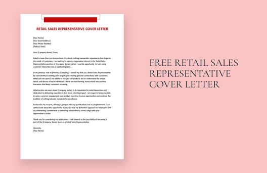 Retail Sales Representative Cover Letter