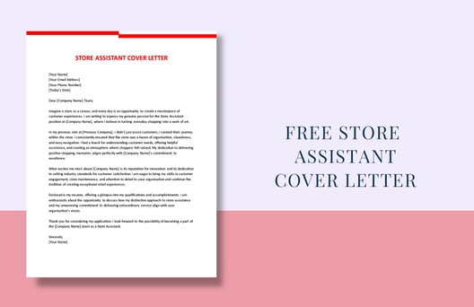 Store Assistant Cover Letter