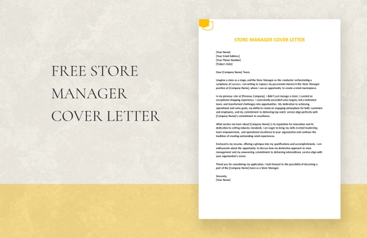 Store Manager Cover Letter