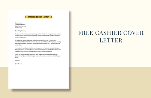 Cashier Cover Letter