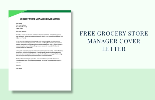 Grocery Store Manager Cover Letter