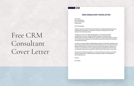 CRM Consultant Cover Letter