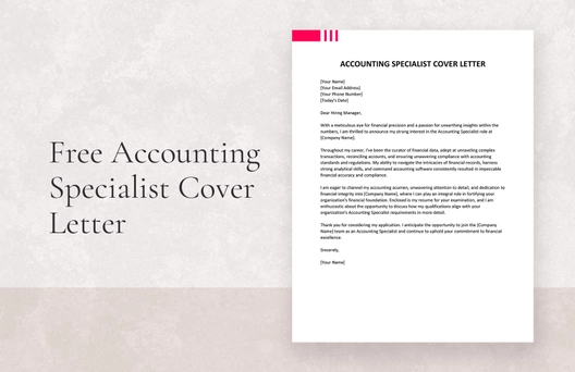 Accounting Specialist Cover Letter